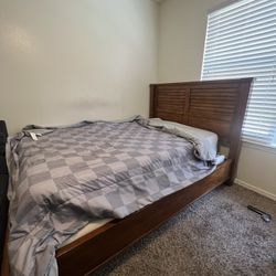 Bed Frame, Box Spring, Mattress, & Armoire