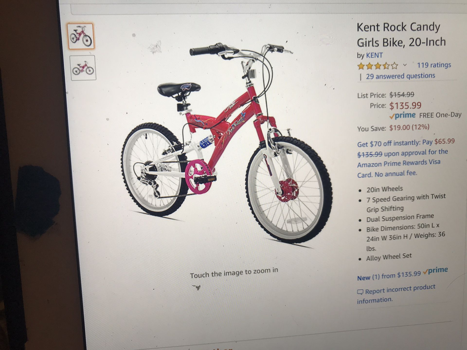 Kent Rock Candy Girls Bike W/ a Thorn Proof Airless Tires