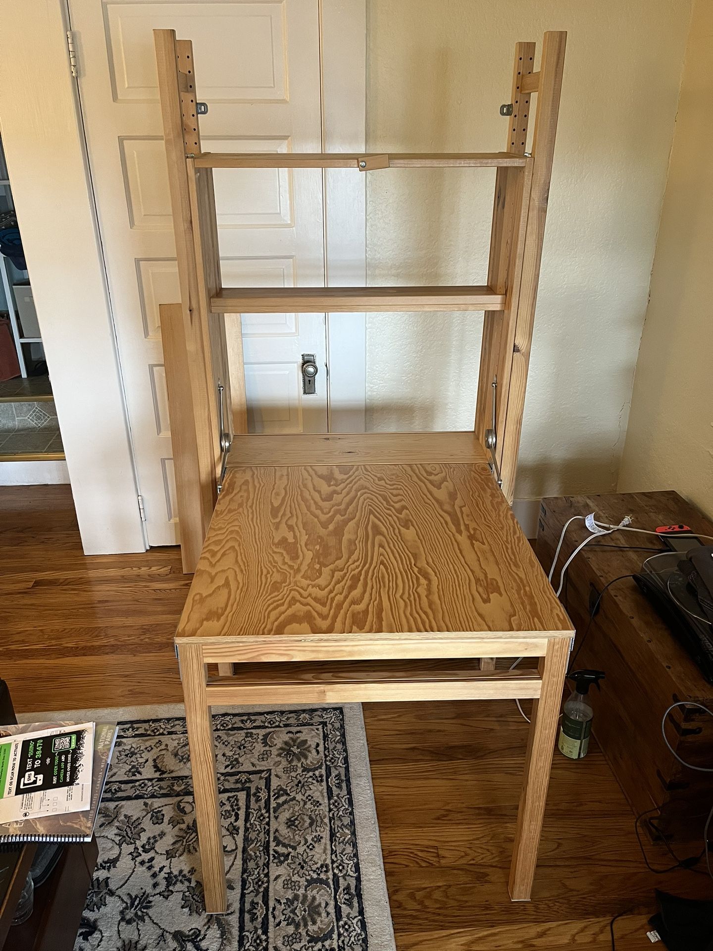used IKEA ivar shelf + folding table for sale!