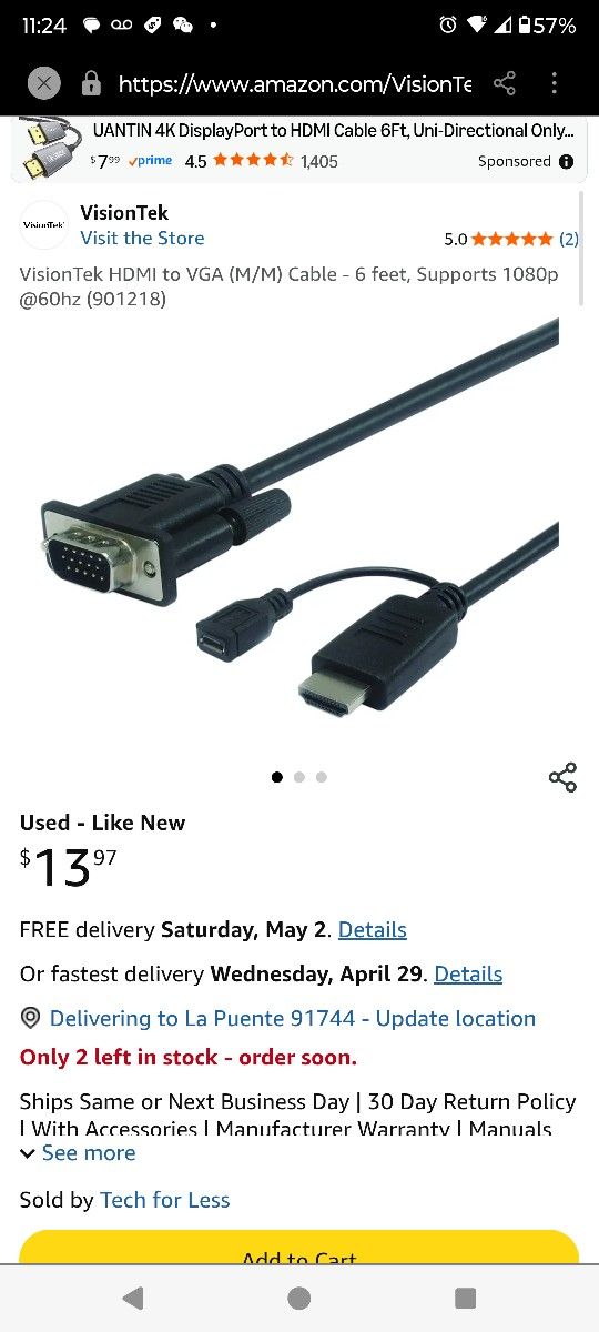 Not Sure If This Is HDMI To VGA Or VGA To HDMI