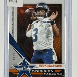 2019 Panini Rookies & Stars Precision Passers #PP-RW Russell Wilson #/99