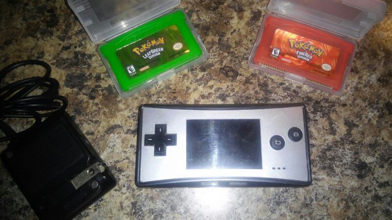 Gameboy micro with pokemon games
