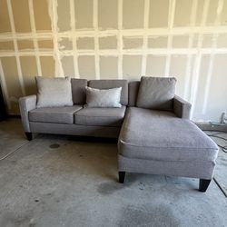 West Elm Gray Sectional Couch - Can Deliver