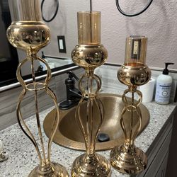 Gold candle home decor