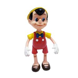 VTG Pinocchio Plastic Figure Walt Disney Productions Made in Hong Kong - Jointed