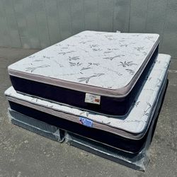 Mattress And Box Spring Queen Size Bamboo 