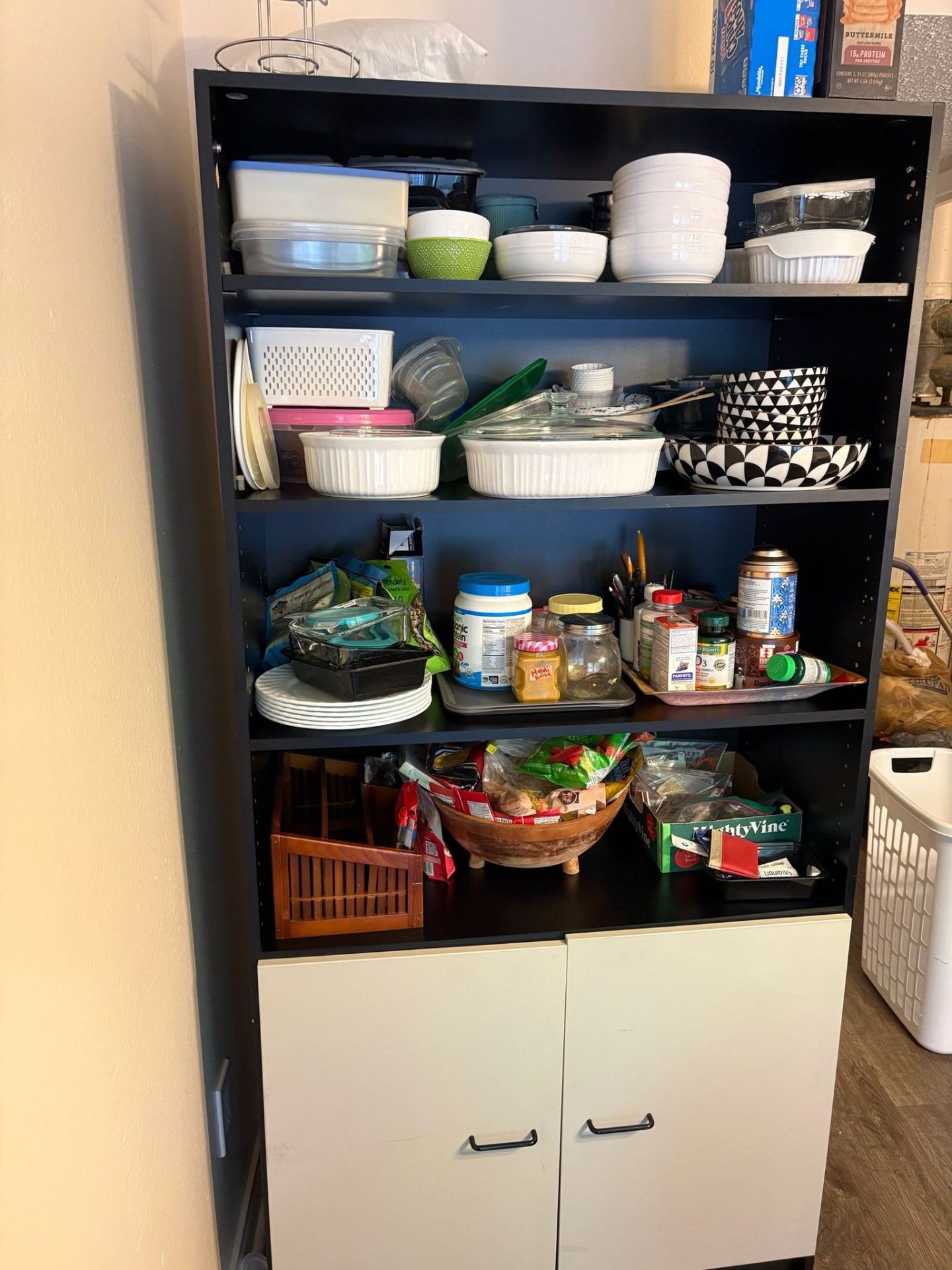 Large Storage Cabinet with Shelves and Doors