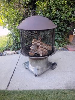 Fire Pit Large on Wheels