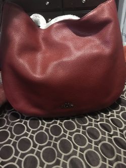 Bolsa roja coach de piel