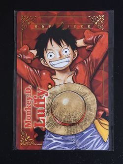 One Piece Monkey D. Luffy Portrait Card from Japan 6.75”x4.5”