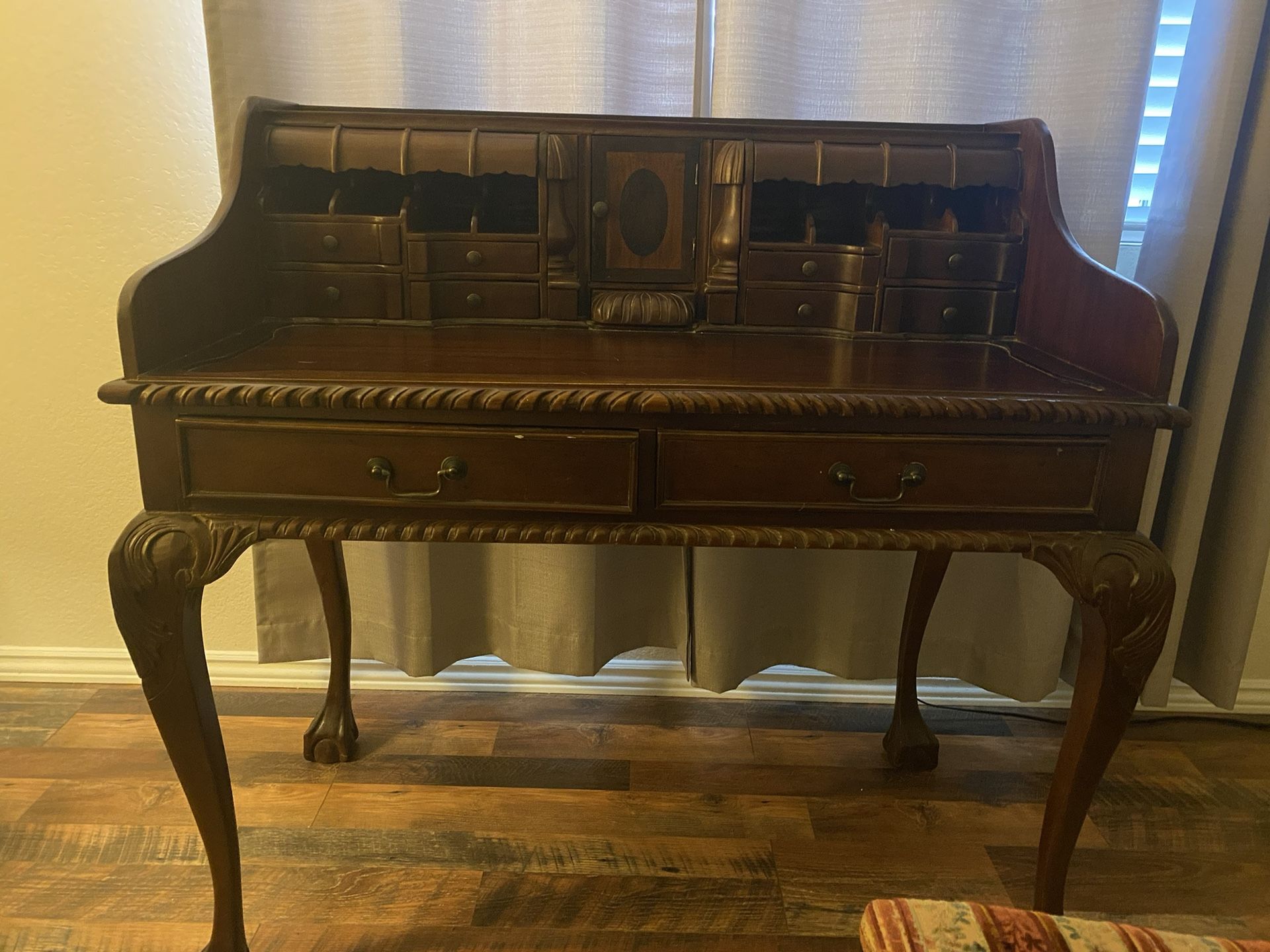 Desk And Chair Has Secret Drawers Very Antique Feel. 