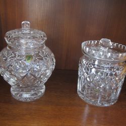 2 VINTAGE WATERFORD CRYSTAL BARRELS