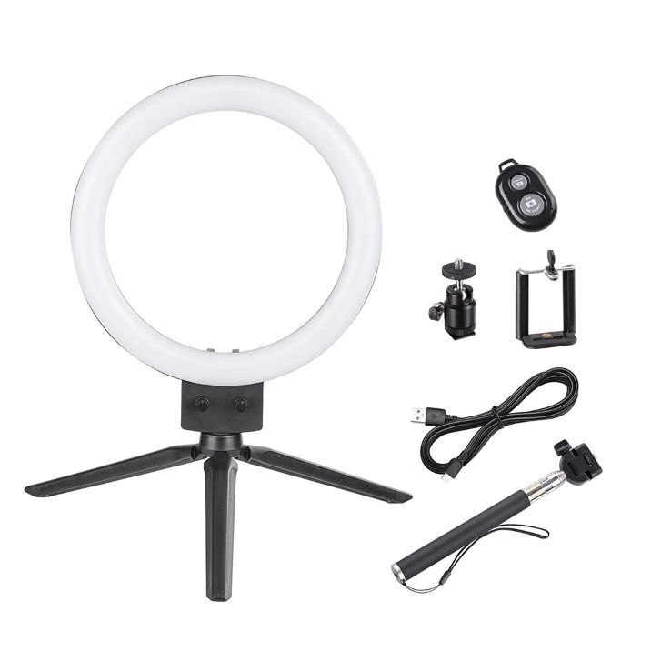 8 Inch Ring Light w/ Stand Studio Angeleye Photo Video Social Lighting Makeup Selfie Lights - Social Media Lighting - Summer Sale