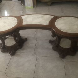 Wood & marble Coffee Table