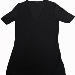 Black V Neck Dress