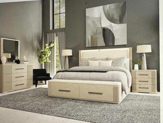 King Storage Bed With Dresser And Nightstands Set