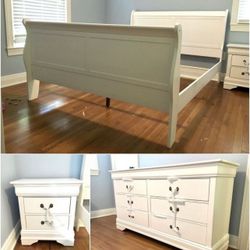 Full or Queen Size Bed With Dresser & Mirror and Night Stand  — all for just $698! 