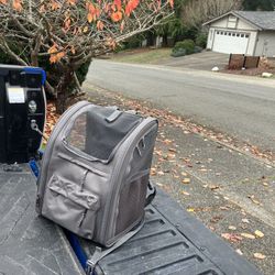 Small Pet Dog Cat Rabbit Bunny Kennel Crate Carrier Backpack Carrier Like New 24" L by 14” W