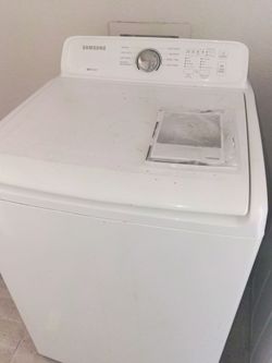 White Samsung Washer(top) and Dryer set (front) set