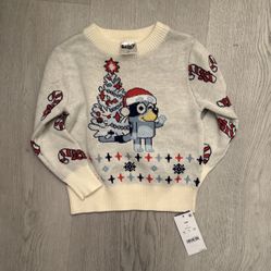 Bluey Christmas Tree pullover sweater in cream 12M Unisex