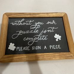 Wedding Sign For Puzzle “Guest Book” 