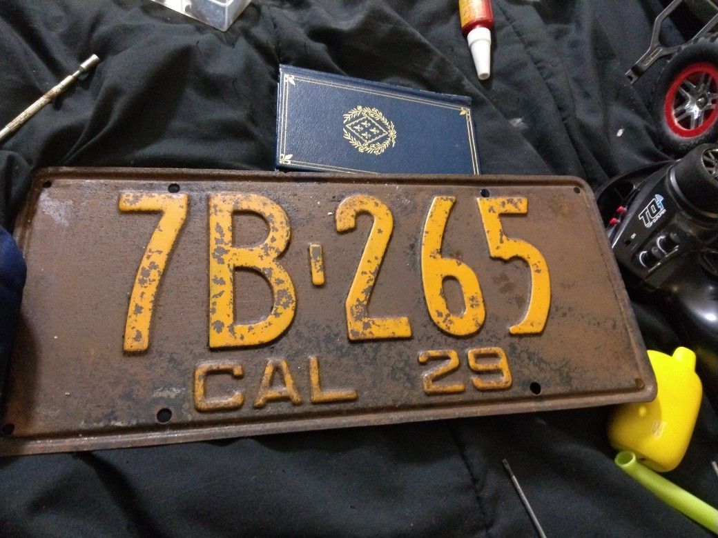 Old CA Plate