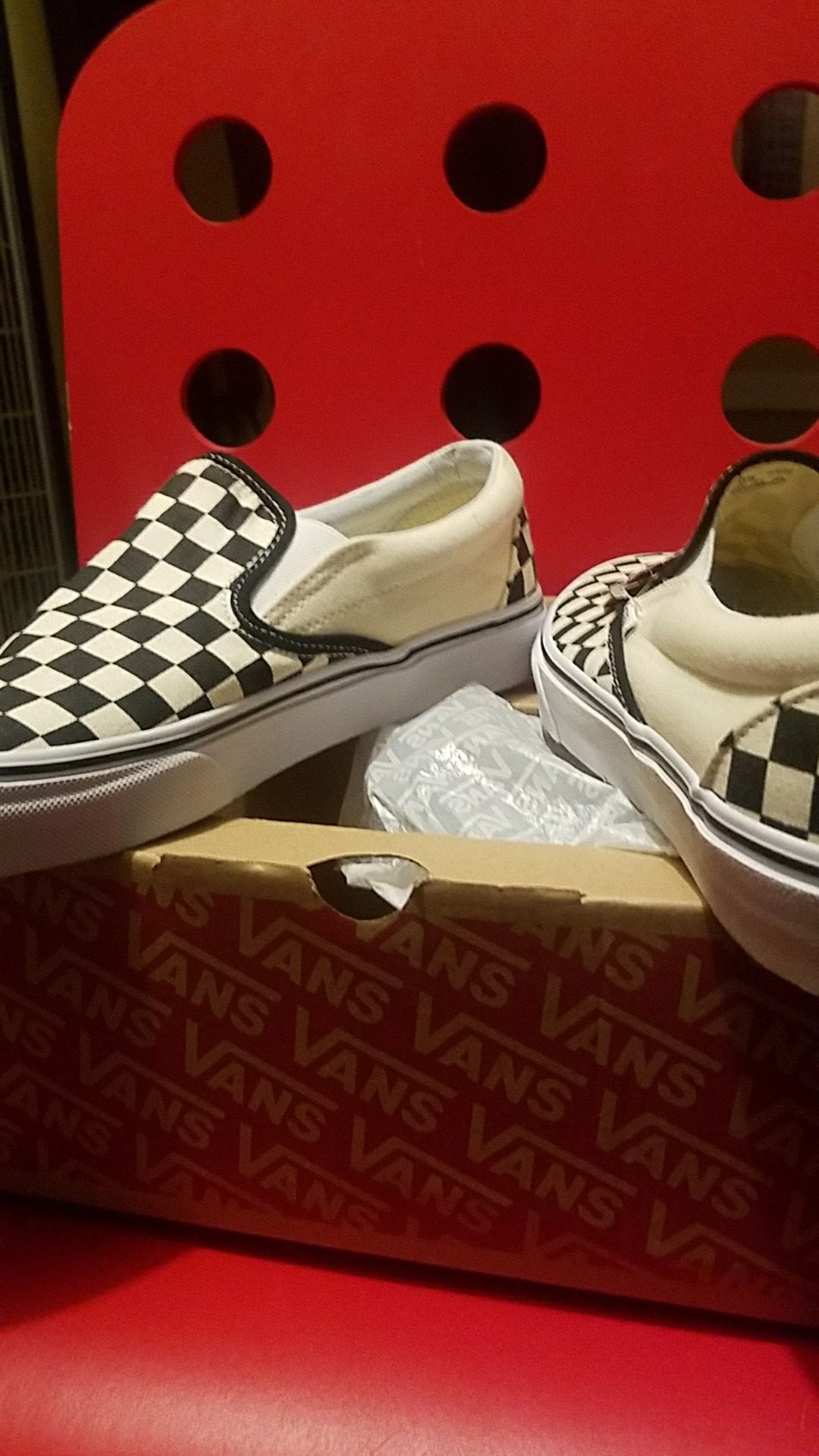 VANS classic checkerboard slip-ons size 11