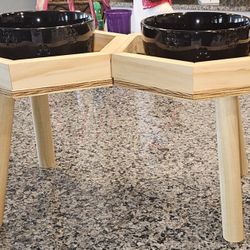 Hand Crafted Dog Feeding Stand