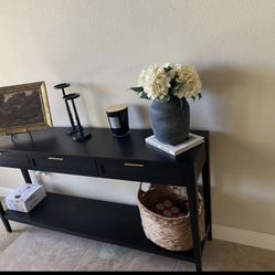 Modern Console Table  Black 