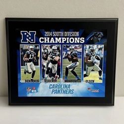 NFL Fanatics Authentic North Carolina Panthers 2014 South Division Champions Wall Hanging Frame Man Cave Decoration