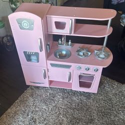 Pink Vintage Play Kitchen