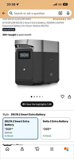 Delta 2 extra battery