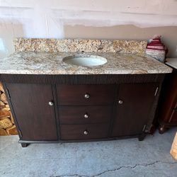 Bathroom Vanity Granite Top 56 Inches