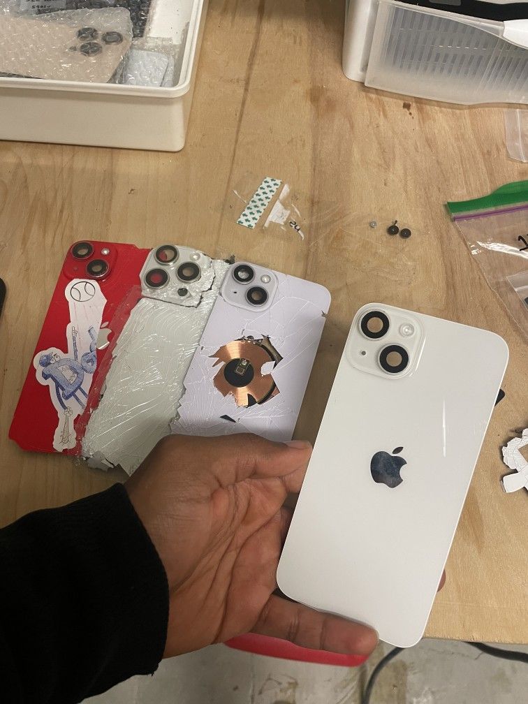 iPhone 12 pro 14 back glass replacement for 16 pro 13 max cracked screen 15 plus housing frame