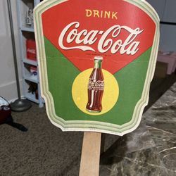 Vintage Coke Fan Original Rare 