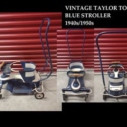 Vintage/Antique Taylor Tot Blue Stroller 1940's/1950's