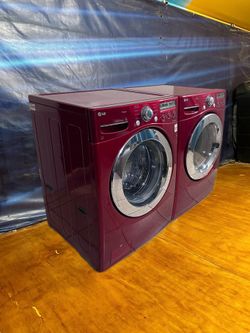 .Red LG Washer And Electric Dryer Free Deliver And Install 6 Month Warranty 
