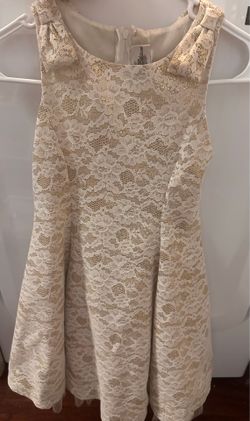 Rare Editions Gold/White Girls Dress - Size 6X
