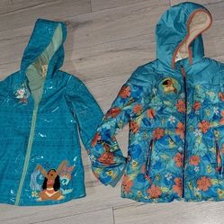Moana Puffer Jkt (Sz 9/10) & Moana Raincoat (Sz 4)