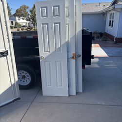 6 panel interior doors 30” and 24” available with hardware