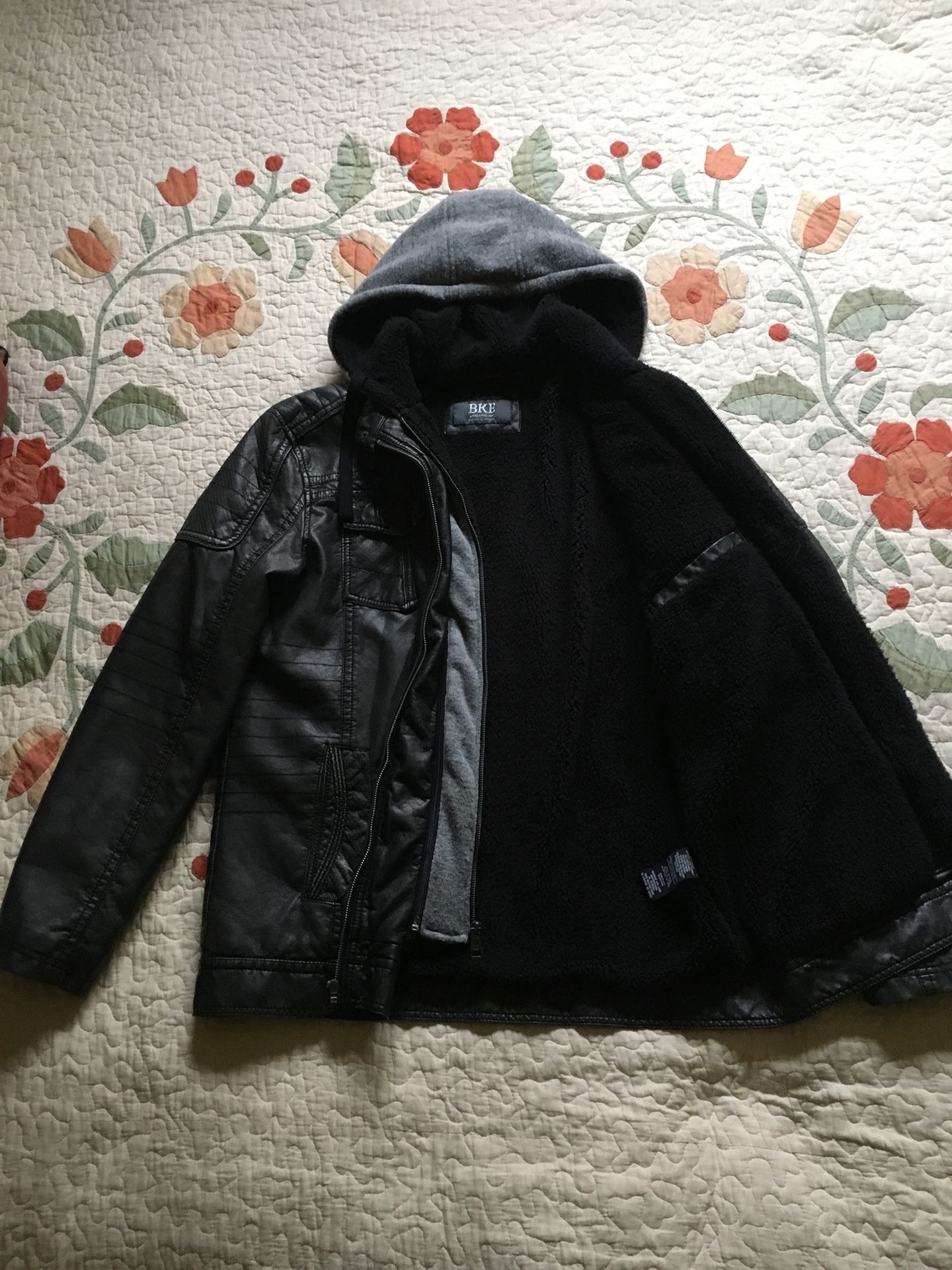 Leather Hoddie Jacket