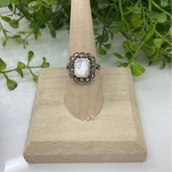 925 Silver Marcaite And Mother Of Pearl
