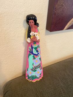 Handcrafted Ceramic Doll Carrying Baby