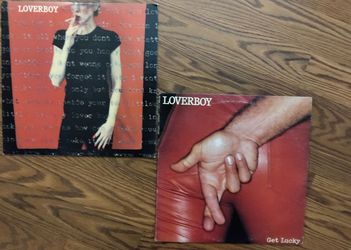 2 "LOVERBOY"  VINYL RECORDS (1980~ SELF-TITLED & 1981 "GET LUCKY"
