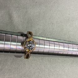 Gold Plated over Silver with Cubic Zirconia 