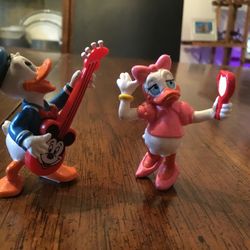 Disney Donald And Daisy Duck Rubber Figures