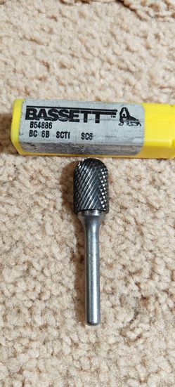 Bassett solid carbide burr, specifically model B54886