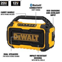 DEWALT  12v/20V Max Bluetooth Speaker 