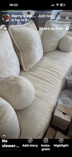 Custom White Couch
