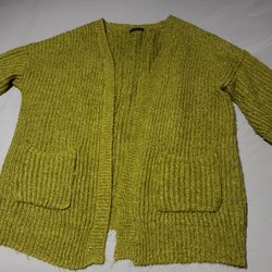Olive green sweater cardigan

